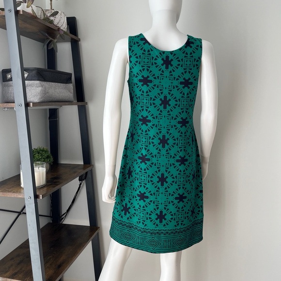 Magnolia Grace Womens Perissa Reversible Knit Dress Green Blue Stretch sz medium - Picture 3 of 8